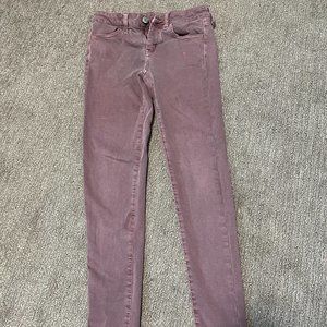 American Eagle Jeans Women's 4 Regular Hi Rise Jegging Purple Stretch Skinny Fit